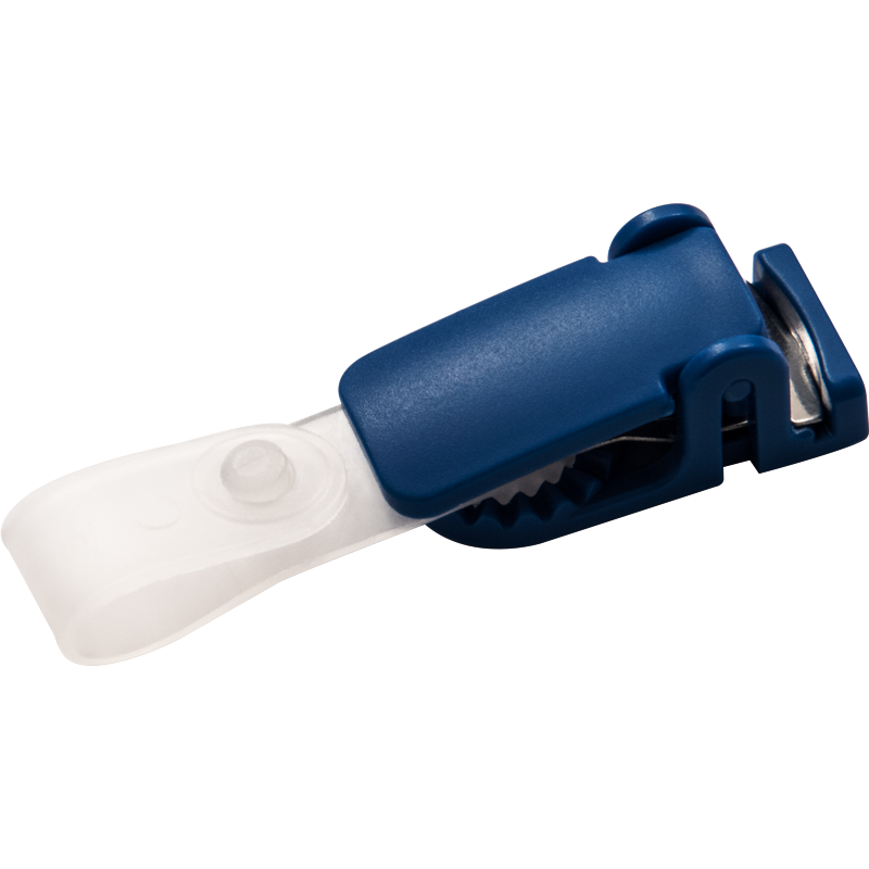 UHOO 6702 Strong ID Card Holder Clip, Secure Fastening, Suitable for Various ID Cards, Blue, 48 Pieces/box, Exhibition Badge, Work Permit, Employee Badge, Chest Card