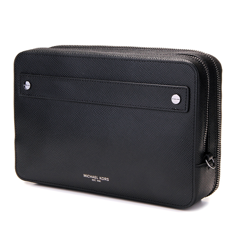 michael kors( 迈克·科尔斯)mk男士黑色牛皮手拿包39f5lhrn6l black