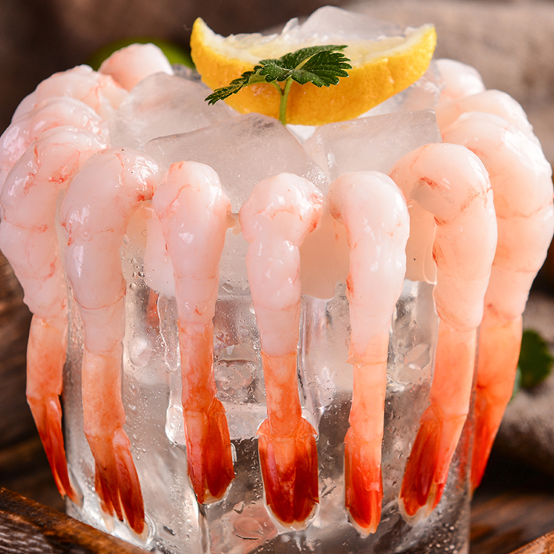 美加佳去壳甜虾刺身27只净重70g  即食生北极甜虾 海鲜水产