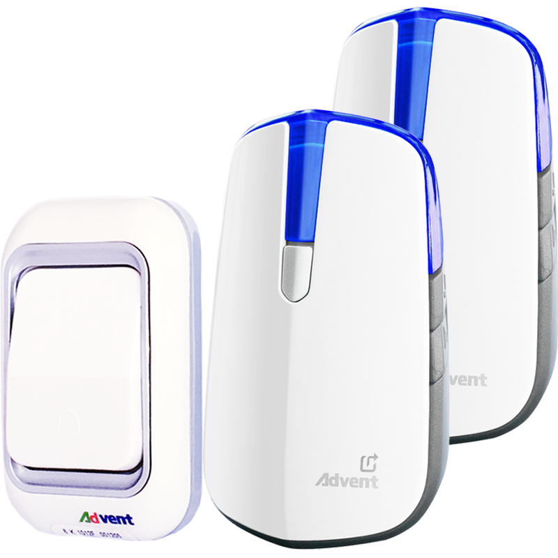 Advent Wireless Doorbell, Home Call Button, Long-Range E-681PB One-To Relay Model