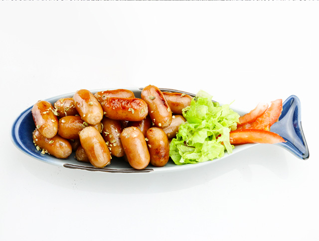 海霸王 黑珍猪一口香肠 原味 台式亲亲肠 120g 烧烤食材.-京东