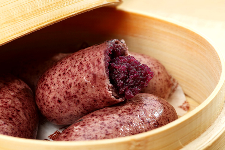 乐肴居 福建厦门 冷冻食品 紫米紫薯包300g 10个-京东