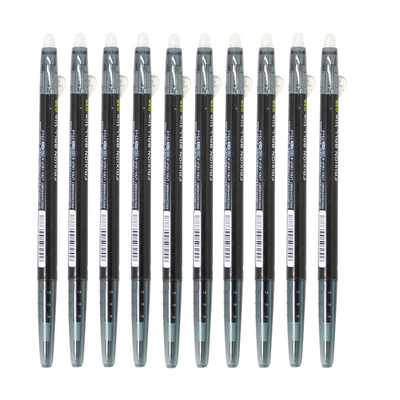 PILOT Retractable Erasable Gel Pen, Black Signature Pen, Writing Pen, Stationery for Office And Study Use, LFBS-18UF, Black, 0.38mm, Pack of 10