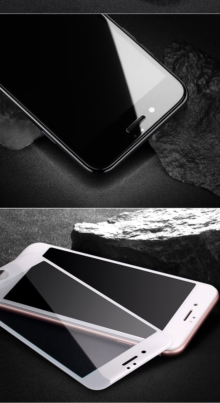 KEKLLE 【2片装】苹果7/8plus钢化膜 iphone7/8plus全屏覆盖高清防爆手机玻璃贴膜3D防指纹保护膜 白-京东