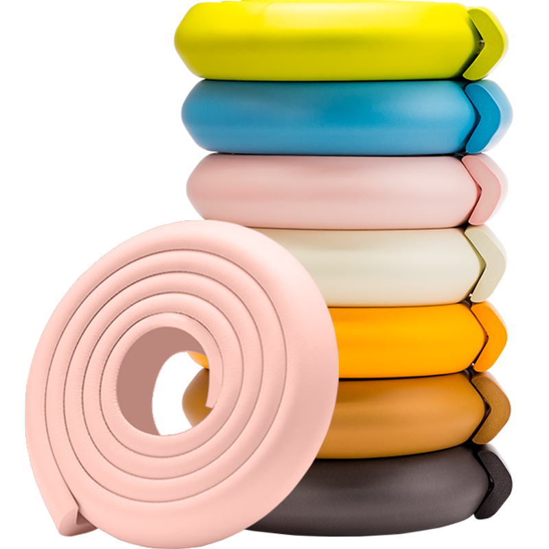 Babyprints Anti-Collision Strip, Baby Corner Guards, Child Edge Protectors, Wall Bumpers, with Free 3M Double-Sided Tape, 4 Meters, Pink