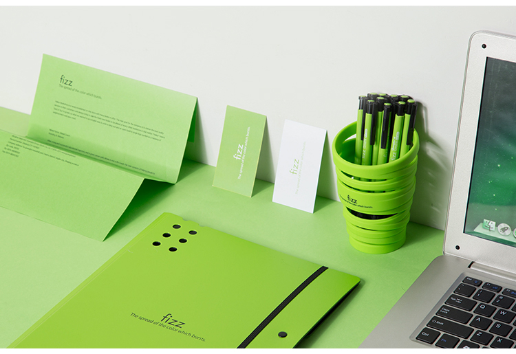 飞兹(fizz)创意铅笔筒精品肤感系列/桌面收纳办公用品s型 绿色fz