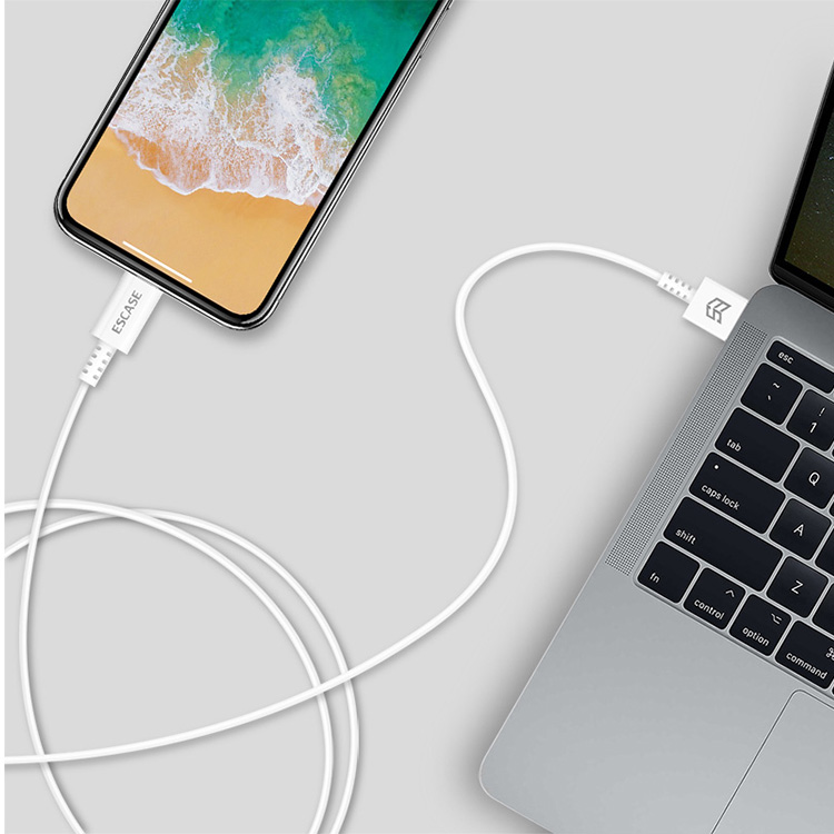 ESCASE Type-C Data Cable Charger Cord Suitable for Honor 300, Huawei Mate 70 Pro, Samsung, Xiaomi 15 Phones, OPPO Android Phones, Tablets, Car Use, 1 Meter C13 White 10
