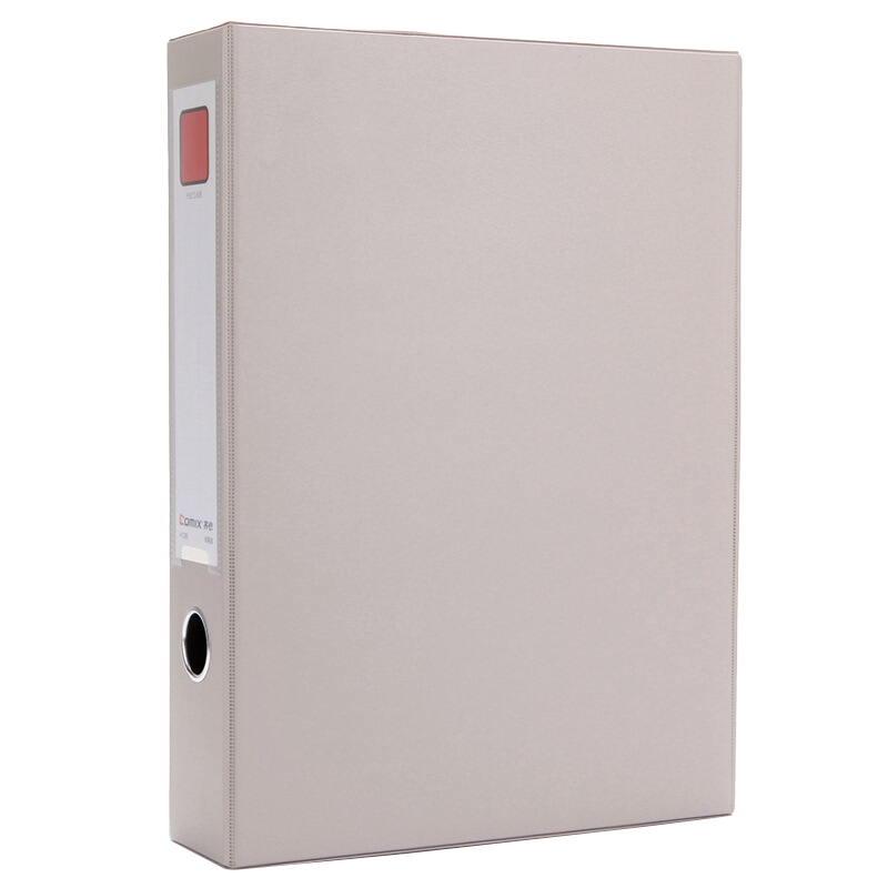 COMIX PVC File Box A4, Thickened Document Box 55mm, Magnetic Closure File Box (With Paper Clip), Gray, Office Stationery, A1236