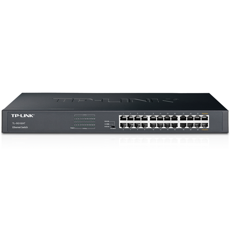 TP-LINK 24-Port Full Gigabit Switch, Unmanaged T Series Rack-Mounted, Enterprise-Grade Switch, Monitoring Network Cable Splitter, Traffic Splitter TL-SG1024T