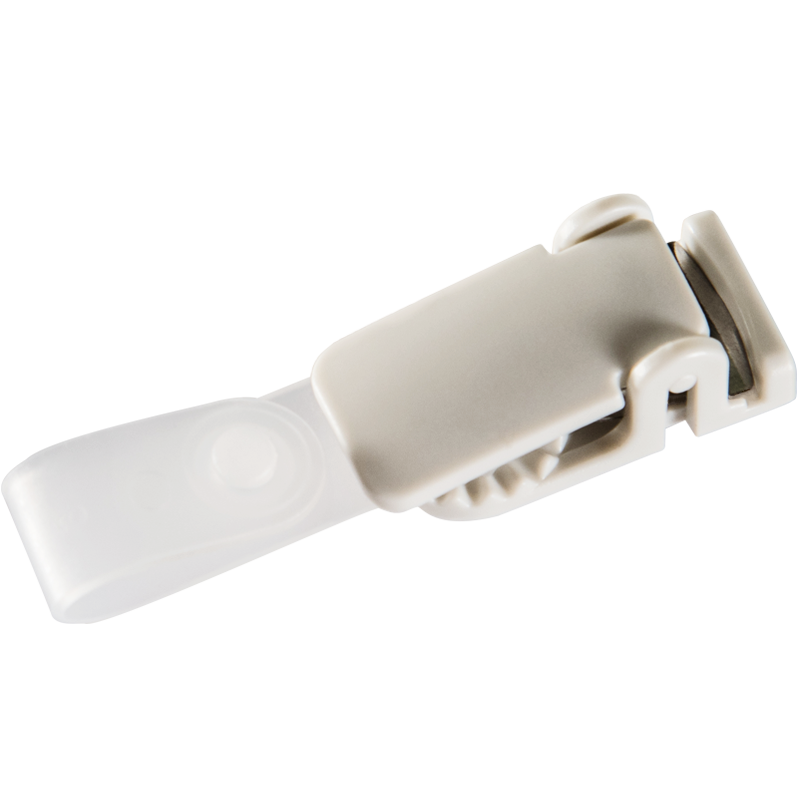 UHOO 6702 Strong ID Card Holder Clip, Secure Fastening, Suitable for Various ID Cards, White, 48 Pieces/box, Exhibition Badge, Work Permit, Employee Badge, Chest Card