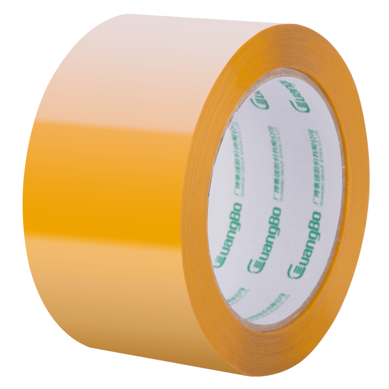 GuangBo Windproof (GuangBo) 6-Roll Pack, 60mm*100y*50μm, 91.4 Meters/Roll, Yellow Packaging Tape, Office Stationery, FX-76