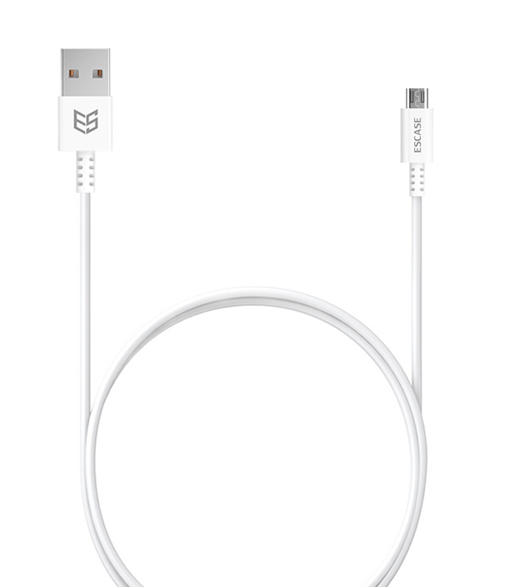 ESCASE Type-C Data Cable Charger Cord Suitable for Honor 300, Huawei Mate 70 Pro, Samsung, Xiaomi 15 Phones, OPPO Android Phones, Tablets, Car Use, 1 Meter C13 White 5