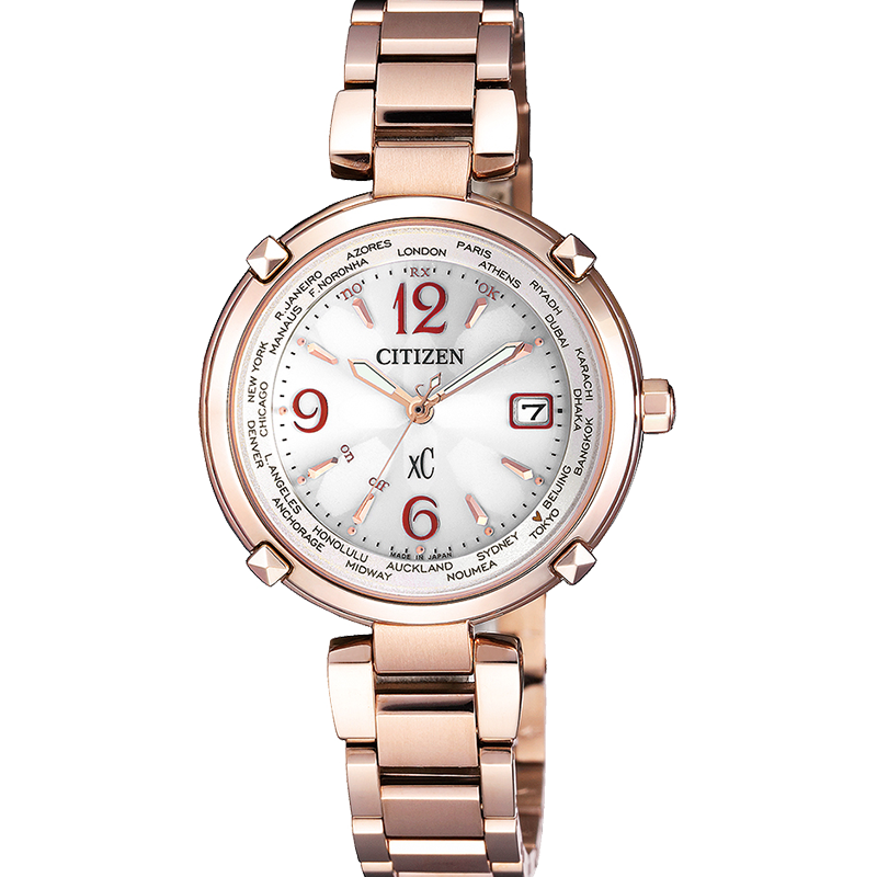 CITIZEN Watch for Women, Japanese And Korean Style, X Series Eco-Drive Radio-Controlled, Comfortable Titanium, Fashionable Gift for Girlfriend, EC1047-57A