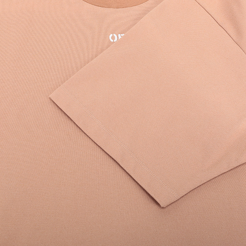 off white 女士肉色印花图案混纺圆领短袖t恤 owaa029r18770009 0388