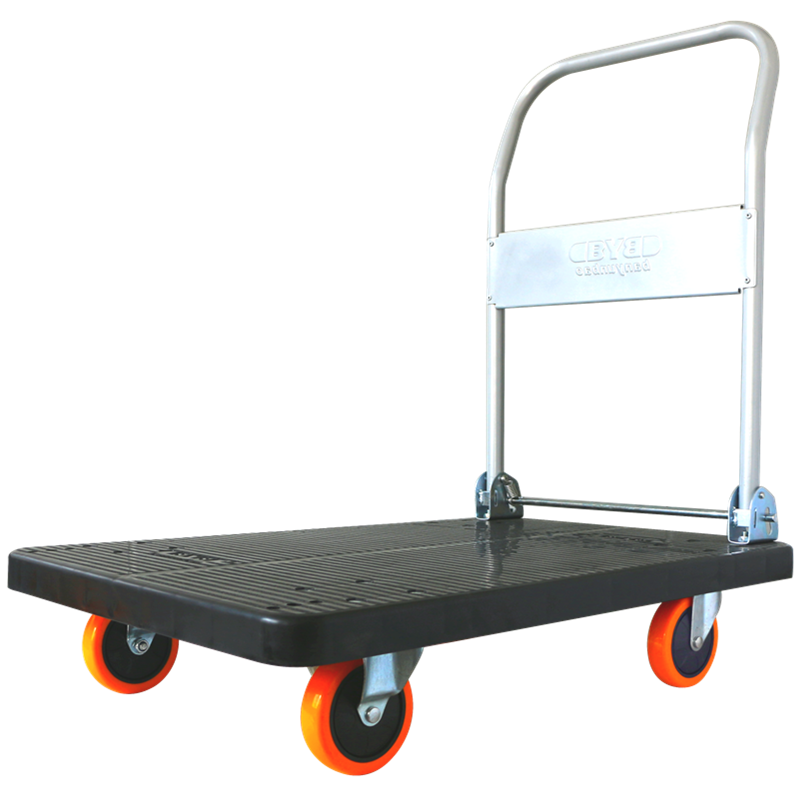 BYB Folding Hand Truck, Cargo Flatbed Cart, 600 Jin Capacity, 90x60cm, Moving Trolley, BYB-5002