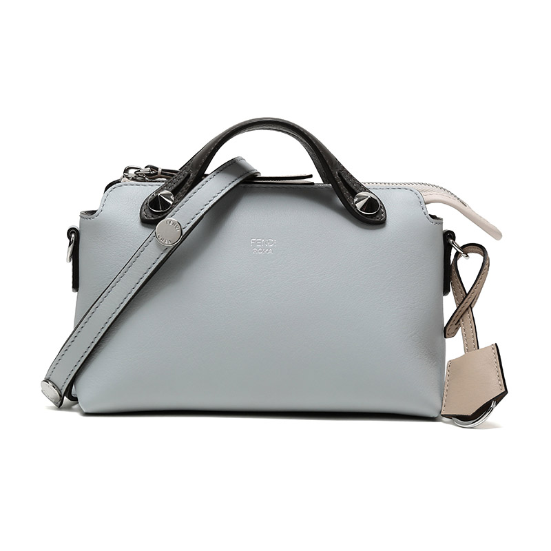fendi 芬迪 女士by the way系列粉灰色皮革手提单肩包 8bl135 5qj f10