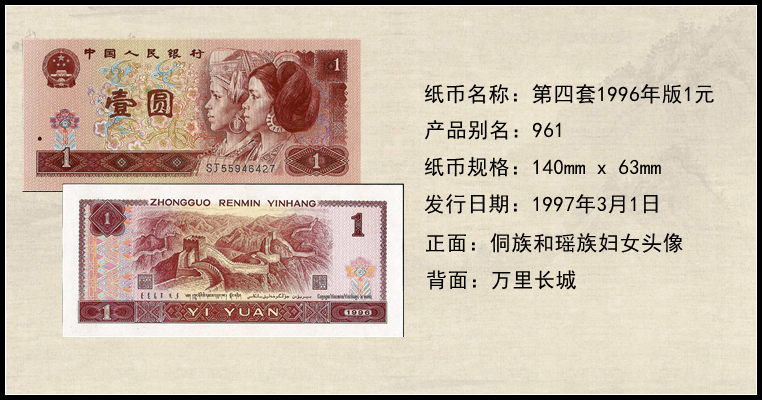 中国四地 第四套人民币小全套纸币系列 -京东
