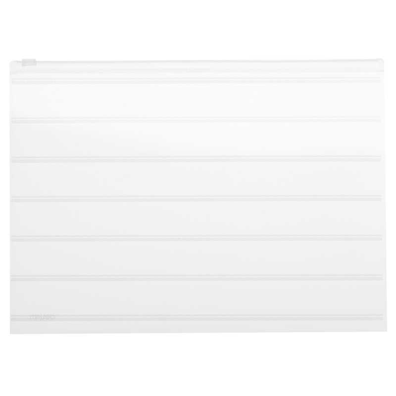 Deli School Supplies, 10 Pieces/A4 Transparent Striped Zipper Pouches, Subject Bags, Financial Document Storage, Exam Paper Organizer, Frosted File Folder, Test Paper Pouches, 5568
