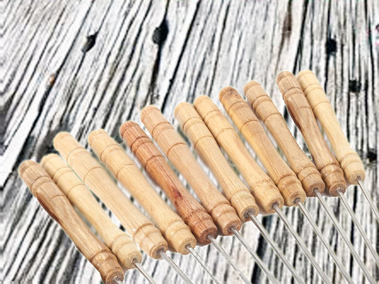 零度探索livtor 烧烤签子烧烤叉羊肉串钎子木把烤签烤钎烧烤工具用品