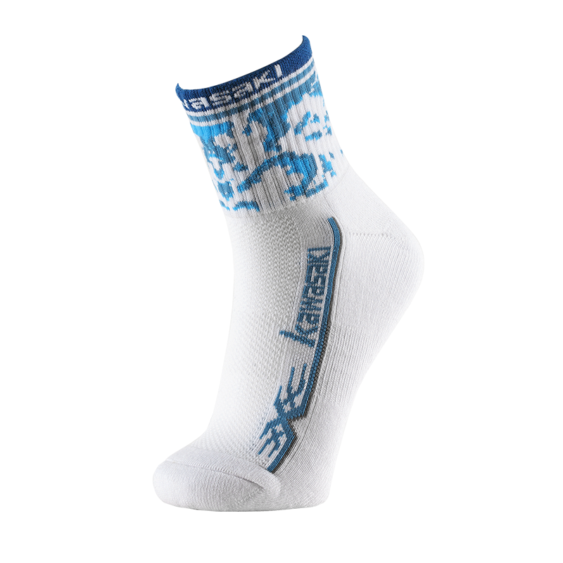 KAWASAKI Badminton Socks, Sports Socks, Breathable, Non-Slip, Thickened Towel Bottom, Men's Style KW-6103, Blue
