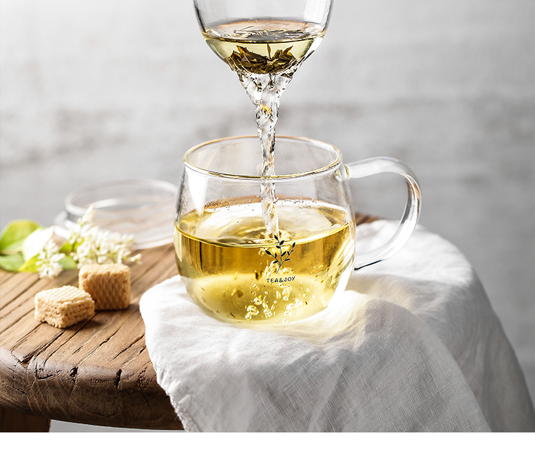 佳佰 办公室耐热透明过滤泡茶杯带盖水杯 过滤茶水分离杯绿茶杯...-京东