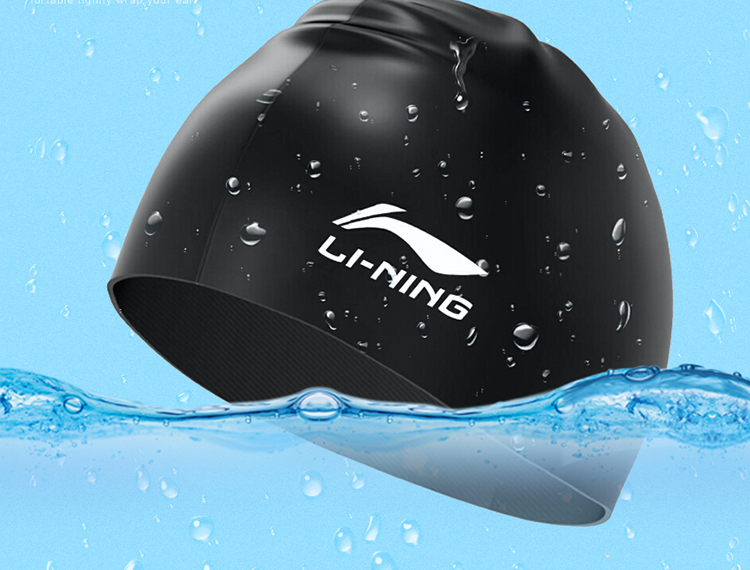 Li-Ning Silicone Waterproof Swim Cap for Men And Women, Swimming Cap LSMV461, Lavender Purple 7
