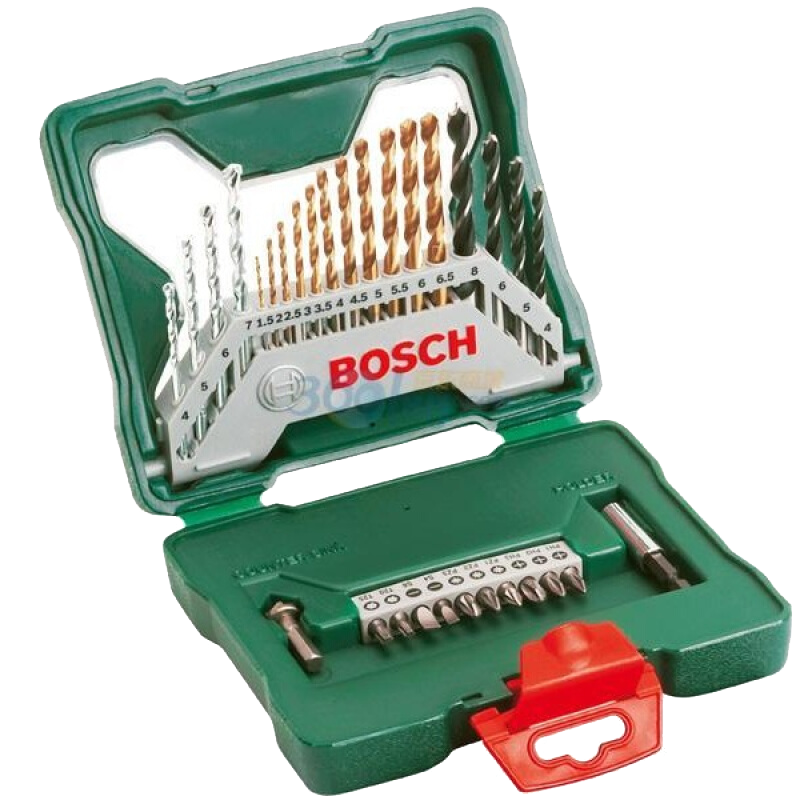 BOSCH Round Shank Drill Bit Mixed Set with Titanium-Coated Twist Drill Bits, 30-Piece Drill Bit Assortment (Set of 30)