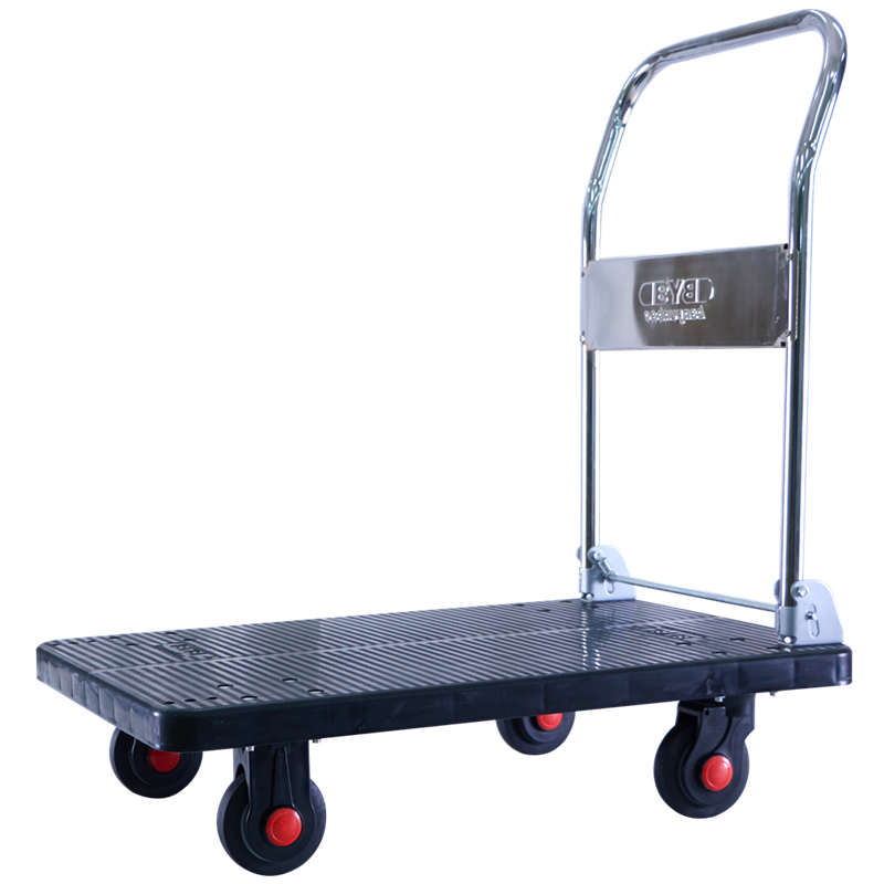 BYB Folding Hand Truck, Small Cart, Trolley, Trailer, Cargo Cart, 90x60cm, Weight Capacity 800 Jin, CQ-DH9