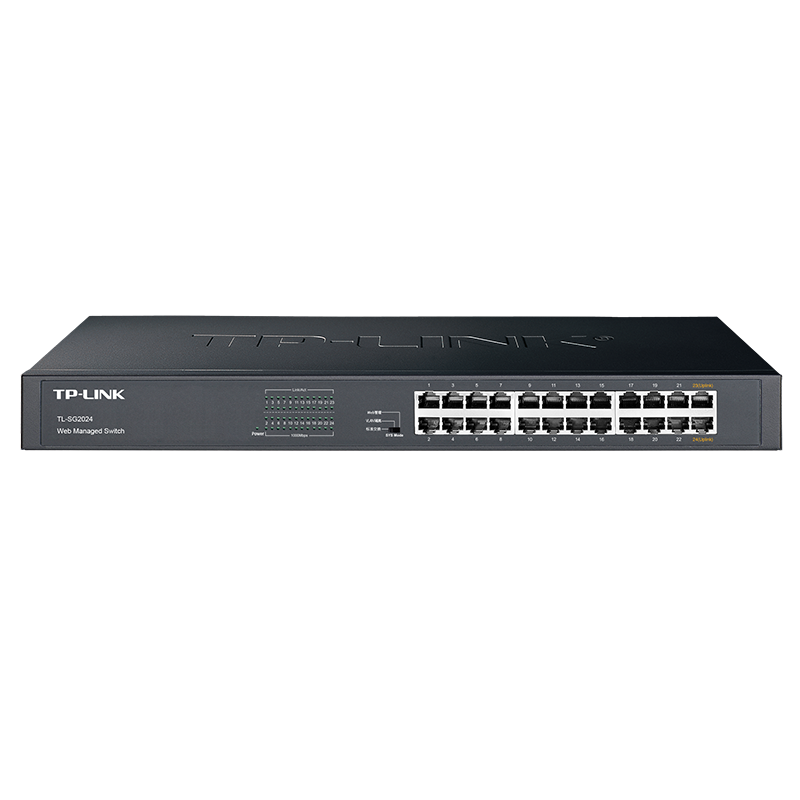 TP-LINK 24-Port Full Gigabit Cloud-Managed Switch TL-SG2024 1 Unit Enterprise-Level Switch Monitoring Network Cable Splitter Distributor