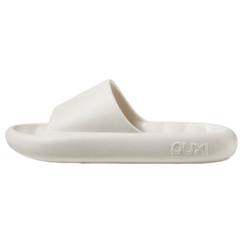 Puxi Bathroom Leak-proof Slippers Quick-dry Hollow Soft Sole Shower Sandals for Women and Men White Size 40-41