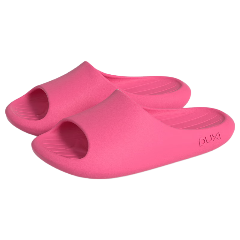 Poxi Men's All-Season Antibacterial Indoor Bathroom Shower Non-Slip Home Couple Slippers for Women, Raspberry Red, Size 35-36