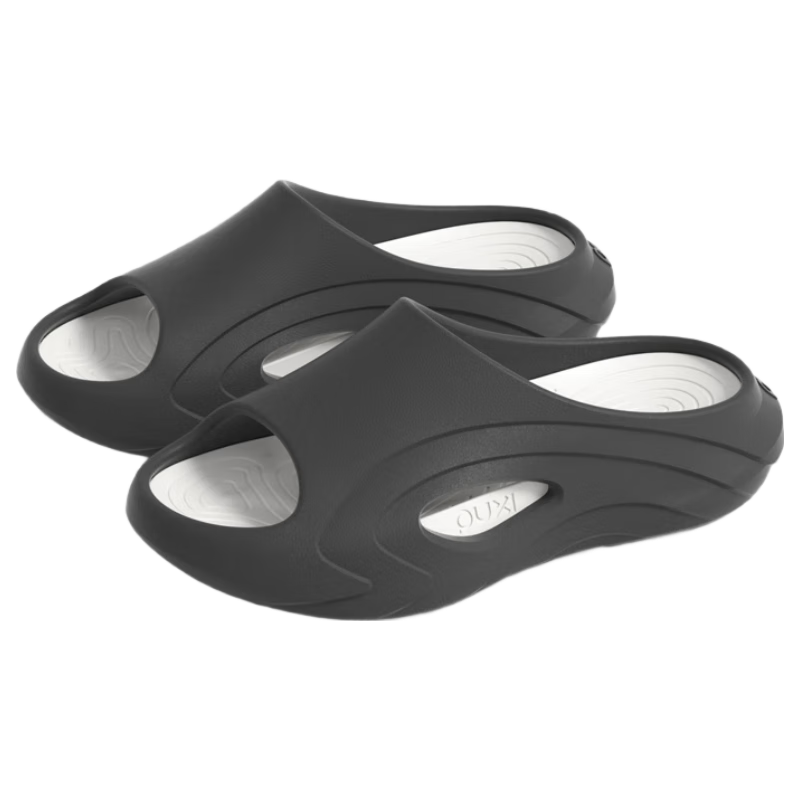 Poxi Men's Summer Outdoor Wear, Comfortable Sports Sandals, Black And White, Size 40-41