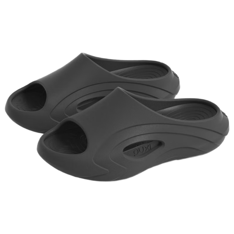 Puxi Men's Summer Outdoor Cushioned Sports Sandals Black Size 44-45