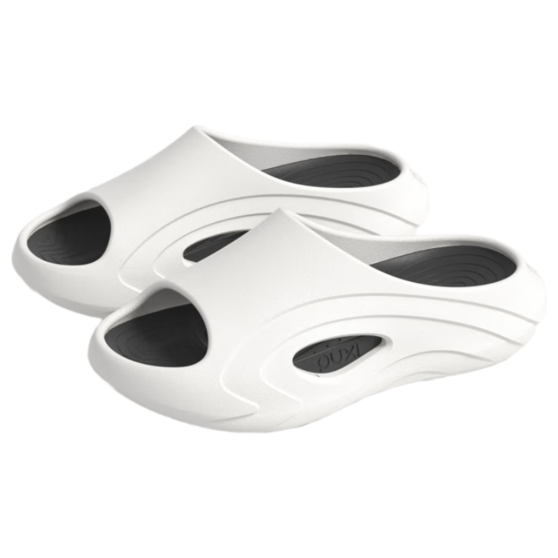 Puxi Men's Summer Outdoor Cushioned Sports Sandals White Black Size 42-43