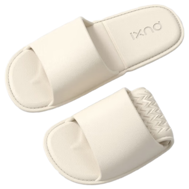Poxi EVA Summer Foldable Women's Slippers, Couple Travel Simple Style, White, Size 43 (42-44)