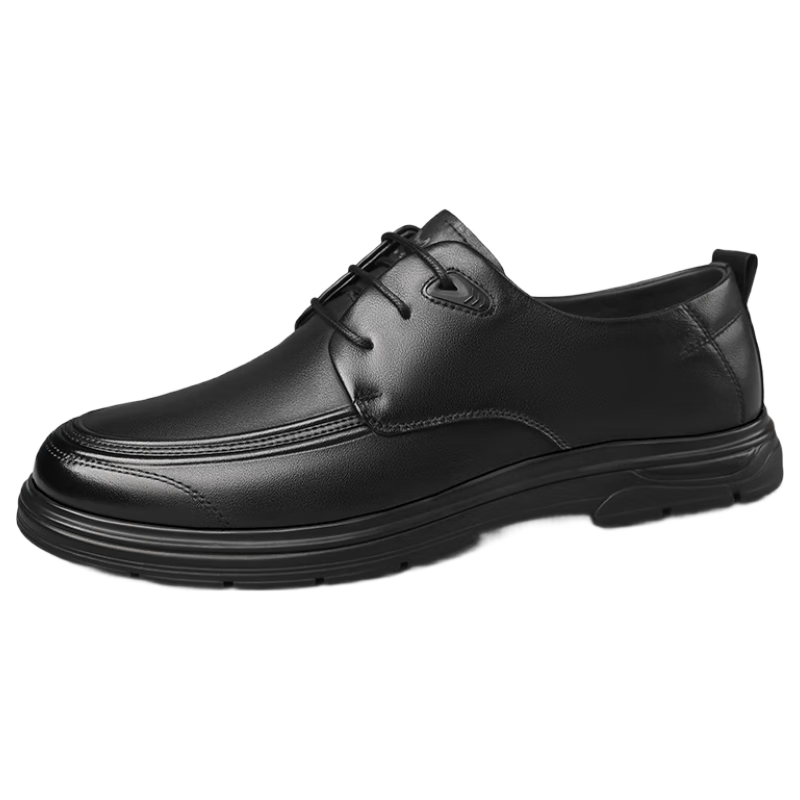 Spider King Men's Leather Business Casual Shoes Spring Autumn Soft Sole Black 41