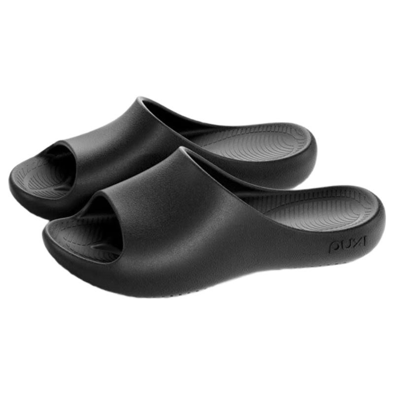 Poxi New Women's Indoor Home Slippers, Eva Soft Sole Bathroom Shower Sandals, Pearl Black, Size 40-41