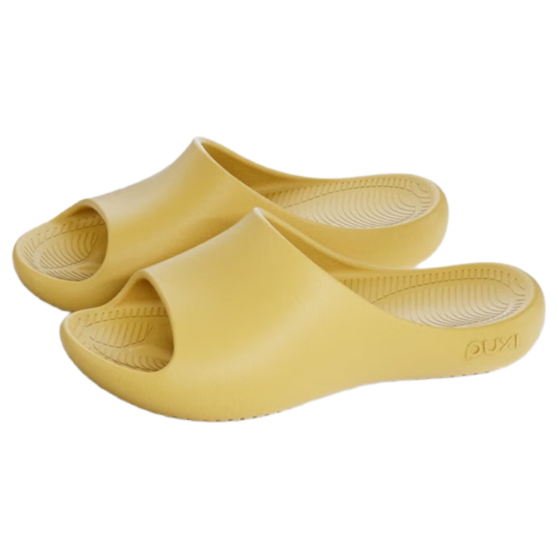 Poxi New Women's Indoor Home Slippers, Eva Soft Sole Bathroom Shower Sandals, Banana Yellow, Size 37-38