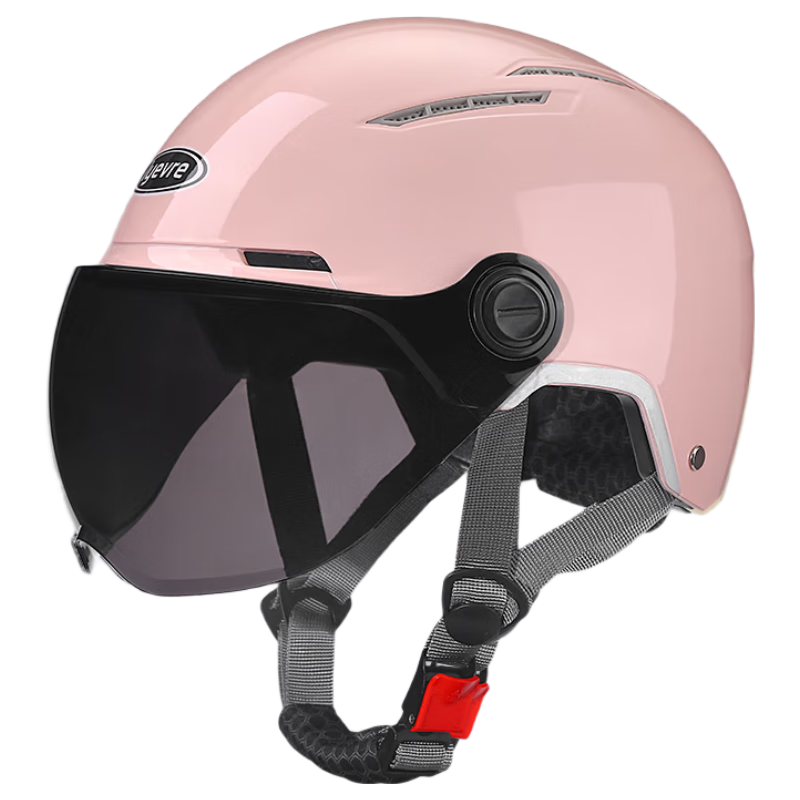 Lyevre Electric Bike Helmet Unisex Summer Safety Cap Electric Scooter Motorcycle Four-Season Universal Sun Protection Lightweight Half Helmet 3C Certified Light Pink