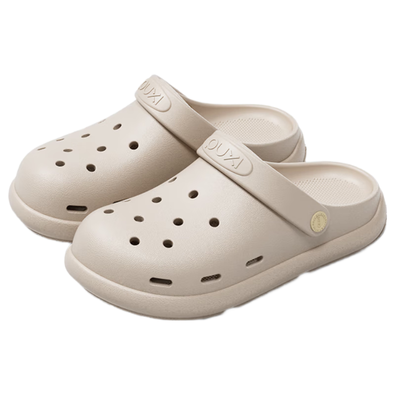 Puxi Women's Summer Silent Non-Slip Outdoor Height-Increasing Soft Sole Sandals, Light Sand Color, Size 42-43