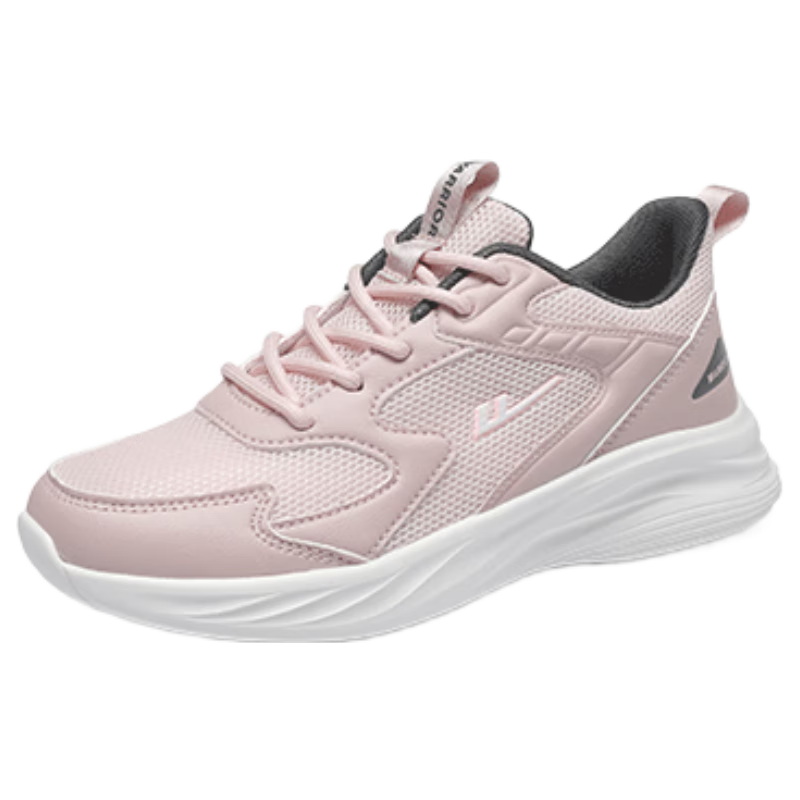 Warrior Official Women's Shoes 2026 Summer New Mesh Breathable Casual Shoes for Women Pink Size 39