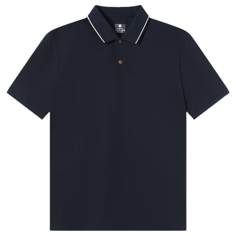 JD Original [Stain-Free Sweat] Men's Polo Shirt, Short-Sleeve T-Shirt, Spring Clothing, Men's Top, Navy Blue, Size L