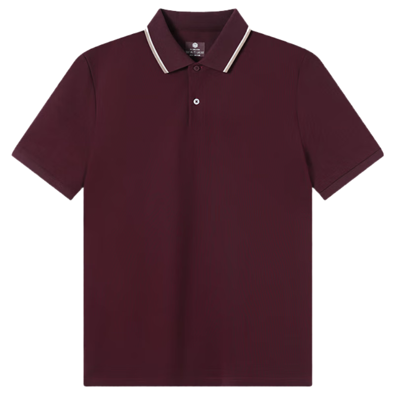 JD Jingzao Sweat-Stain Resistant Men's Polo Shirt Short Sleeve T-Shirt Summer Clothing Wine Red L