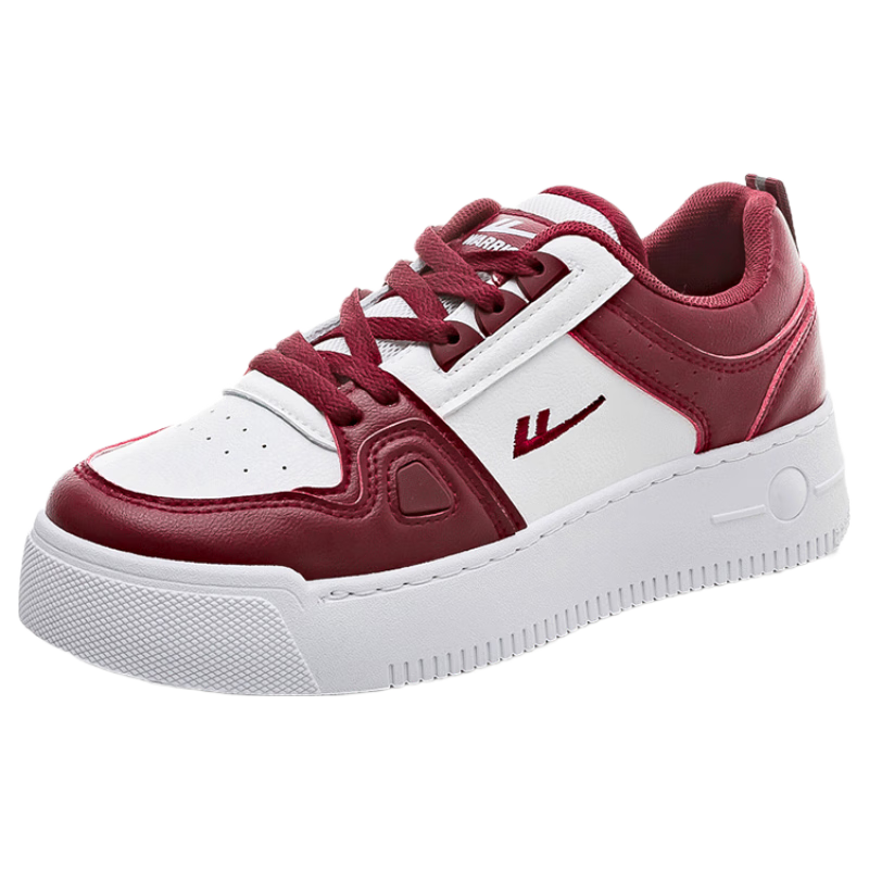 Huili Official Women's Shoes, 2026 Summer New Style, Classic Versatile Casual Sneakers for Women, White And Red, Size 35
