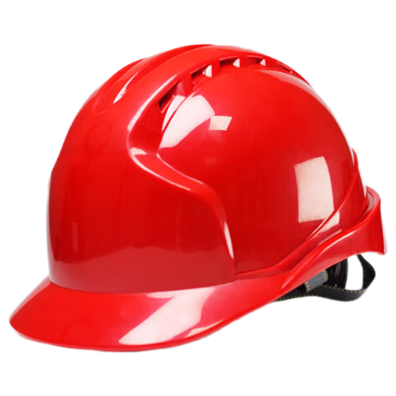 SHOUDUN Safety Helmet High-Grade Breathable ABS Three-Rib National Standard Anti-Smash Thickened Electrical Insulation Impact-Resistant Construction Work Red [Knob Model]
