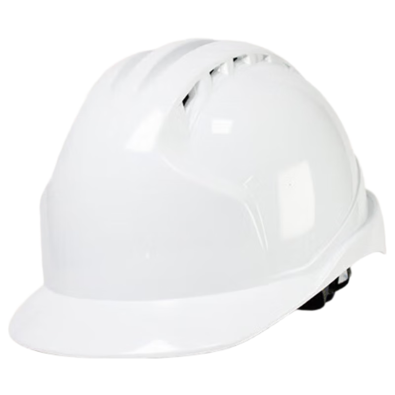 SHOUDUN Safety Helmet High-Grade Breathable ABS Three-Rib National Standard Anti-Smash Thickened Electrical Insulation Impact-Resistant Construction White [Knob Model]