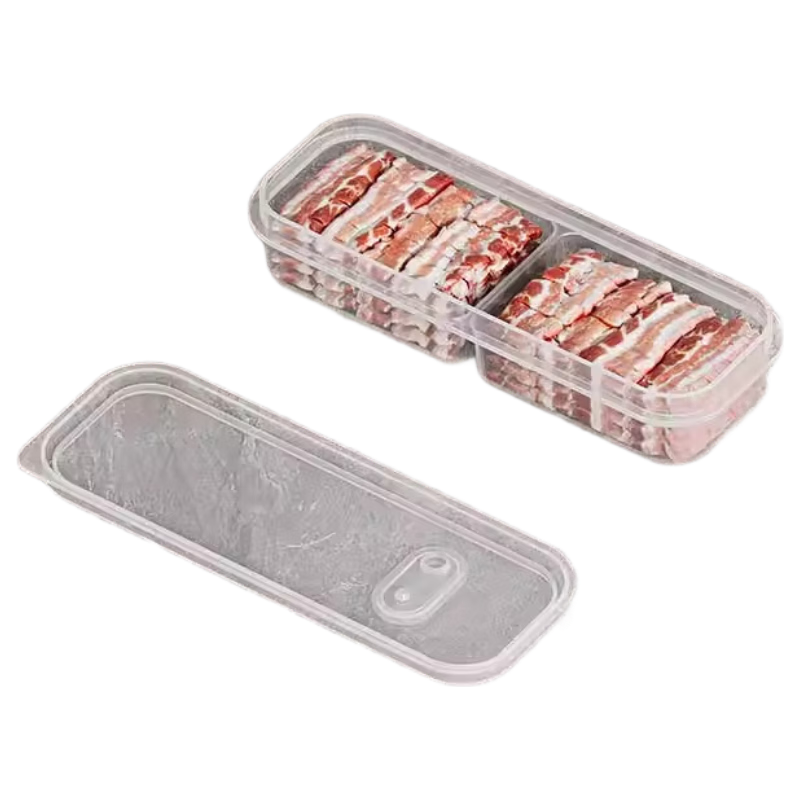 Jialifang Narrow Gap Refrigerator Divider, Freezer Storage Box, Transparent Visible Sealed Container, Odor-Proof