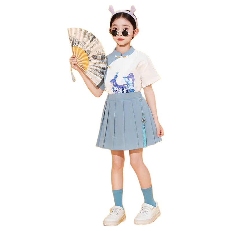 Guniya Aobing Hanfu Children's Cosplay Costume Boys and Girls National Style Outfit Size 170
