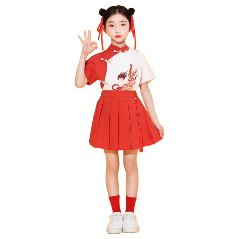 Guniya Nezha Hanfu Children's Cosplay Costume Boys and Girls Traditional Chinese Style Outfit Set 100