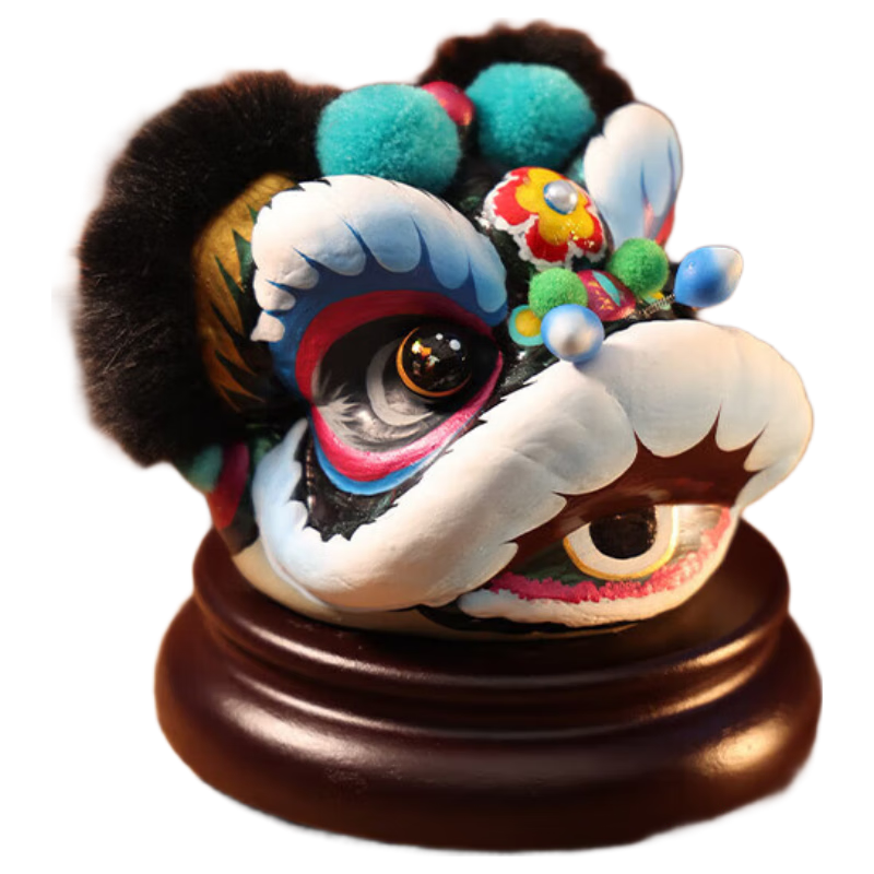 Jitu Workshop Five-Color Awakening Lion Clay Sculpture Mascot Desktop Ornament Home Office Car Decoration Housewarming Opening Gift for Women